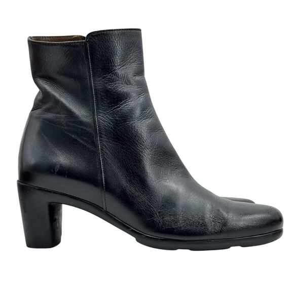 Arche Classic Boot Square Toe Heeled SZ 7 Women's Leather Ankle Bootie Everyday - Picture 2 of 13